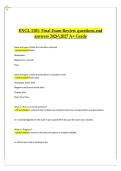 ENGL 1101 Final Exam &vert;ENGL 1101 Final Exam Review &vert;&vert; A&plus; Grade Study Guide for English Composition and Writing Skills&vert;Quiz Bundles 