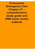 Prehospital Emergency Care Chapter 27 Comprehensive Study Guide and EMS Exam Review 2025&sol; 2026