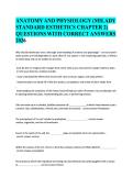 ANATOMY AND PHYSIOLOGY &lpar;MILADY &NewLine;STANDARD ESTHETICS CHAPTER 2&rpar; &NewLine;QUESTIONS WITH CORRECT ANSWERS &NewLine;2026 