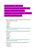 PROFESSIONAL LOCKSMITH &NewLine;CERTIFICATION EXAM QUESTION AND &NewLine;CORRECT ANSWERS &lpar;VERIFIED &NewLine;ANSWERS&rpar; PLUS RATIONALES 2026 Q&A &NewLine;INSTANT DOWNLOAD PDF 