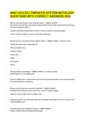 ANAT 6512 E3 LYMPHATIC SYSTEM HISTOLOGY &NewLine;QUESTIONS WITH CORRECT ANSWERS 2026 