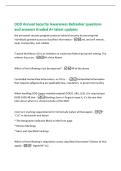 DOD Annual Security Awareness Refresher questions&NewLine;and answers Graded A&plus; latest updates