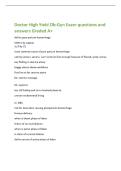 Doctor High Yield Ob-Gyn Exam questions and&NewLine;answers Graded A&plus;