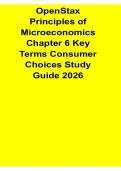 OpenStax Principles of Microeconomics Chapter 6 Key Terms Consumer Choices Study Guide 2026 2025&sol; 2026