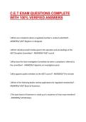 C&period;E&period;T EXAM QUESTIONS COMPLETE WITH 100&percnt; VERIFIED ANSWERS