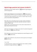 Digital Image questions and answers Graded A&plus;