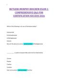 RUTGERS MURPHY BIOCHEM EXAM 2-&NewLine;COMPREHENSIVE Q&A FOR&NewLine;CERTIFICATION SUCCESS 2026&NewLine;
