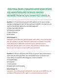 6531 FINAL EXAM 2 WALDEN LATEST 2026 UPDATE &NewLine;100 &plus;QUESTIONS AND DETAILED VERIFIED &NewLine;ANSWERS FROM ACTUAL EXAMS TEST GRADE A&plus; 