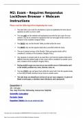 M2Exam-RequiresRespondus LockDownBrowser&plus;Webcam Instructions Comprehensive Questions &lpar;Frequently Tested&rpar; with Verified Answers Graded A&plus;