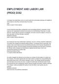 EMPLOYMENT AND LABOR LAW &lpar;PROO&rpar; D352 REVISED AND UPDATED FOR 2026&sol;2027 ACTUAL EXAM COMPLETE QUESTIONS AND CORRECT DETAILED ANSWERS &lpar;VERIFIED ANSWERS&rpar; &vert;ALREADY GRADED A&plus;&vert;&vert;BRAND NEW&excl;&excl;&NewLine;