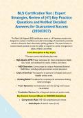 BLS Certification Test &vert; Expert Strategies&comma; Review of &lpar;47&rpar; Key Practice Questions and Verified Detailed Answers&semi; for Guaranteed Success &lpar;2026&sol;2027&rpar;&NewLine;&NewLine;