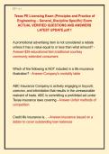 Texas PE Licensing Exam &lpar;Principles and Practice of &NewLine;Engineering &ndash; General&lowbar;Discipline Specific&rpar; Exam &NewLine;ACTUAL VERIFIED QUESTIONS AND ANSWERS &NewLine;LATEST UPDATE&period;pdf 1 
