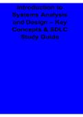 Introduction to Systems Analysis and Design Key Concepts and SDLC Study Guide 2025&sol; 2026