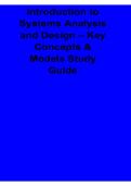 Introduction to Systems Analysis and Design Key Concepts and Models Study Guide 2025&sol; 2026