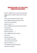 MAR3400 EXAM 2 UF &lpar;Tufts&rpar; WITH COMPLETE SOLUTIONS