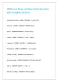 ATI Normal Range Lab Values Exam Questions With Complete Solutions