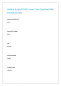 Medical Surgical ATI lab values Exam Questions With Correct Answers