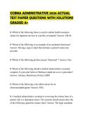 CCBMA ADMINISTRATIVE 2026 ACTUAL&NewLine;TEST PAPER QUESTIONS WITH SOLUTIONS&NewLine;GRADED A&plus;