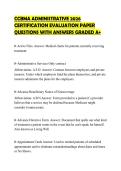 CCBMA ADMINISTRATIVE 2026&NewLine;CERTIFICATION EVALUATION PAPER&NewLine;QUESTIONS WITH ANSWERS GRADED A&plus;