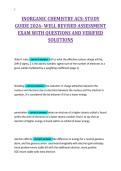 INORGANIC CHEMISTRY ACS&colon; STUDY&NewLine;GUIDE 2026- WELL REVISED ASSESSMENT&NewLine;EXAM WITH QUESTIONS AND VERIFIED&NewLine;SOLUTIONS