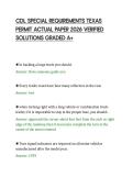 CDL SPECIAL REQUIREMENTS TEXAS&NewLine;PERMIT ACTUAL PAPER 2026 VERIFIED&NewLine;SOLUTIONS GRADED A&plus;