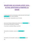 HEARTCODE ACLS EXAM LATEST 2026 -&NewLine;ACTUAL QUESTIONS & VERIFIED &vert;A&plus;&NewLine;GRADE