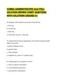 CCBMA ADMINISTRATIVE 2026 FULL&NewLine;SOLUTION REVIEW SCRIPT QUESTIONS&NewLine;WITH SOLUTIONS GRADED A&plus;
