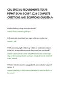 CDL SPECIAL REQUIREMENTS TEXAS&NewLine;PERMIT EXAM SCRIPT 2026 COMPLETE&NewLine;QUESTIONS AND SOLUTIONS GRADED A&plus;