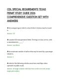 CDL SPECIAL REQUIREMENTS TEXAS&NewLine;PERMIT STUDY GUIDE 2026&NewLine;COMPREHENSIVE QUESTION SET WITH&NewLine;ANSWERS&NewLine;