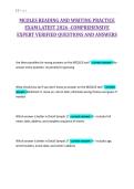 MCOLES READING AND WRITING PRACTICE&NewLine;EXAM LATEST 2026 -COMPREHENSIVE&NewLine;EXPERT VERIFIED QUESTIONS AND ANSWERS&NewLine;