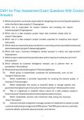 D491 for Post Assessment Exam Questions With Correct Answers 