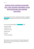 MCOLES STATE LICENSING EXAM PREP2026- WELL REVISED ASSESSMENT EXAM&NewLine;WITH QUESTIONS AND VERIFIED&NewLine;SOLUTIONS
