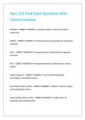 Nurs 232 Final Exam Questions With Correct Answers