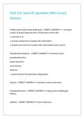 NUR 232- Exam -1 Questions With Correct Answers&period;