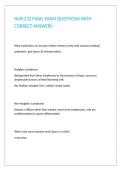 NUR 232 FINAL EXAM QUESTIONS WITH CORRECT ANSWERS 