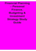 Financial Planning Personal Finance Budgeting and Investment Strategy Study Guide 2025&sol; 2026