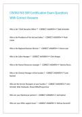 CINTAS FAS SSR Certification Exam Questions With Correct Answers