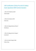 SSR Certification &lpar;Cintas First Aid & Safety&rpar; Exam Questions With Correct Answers