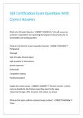 SSR Certification Exam Questions With Correct Answers