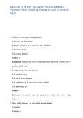 Exam Prep&colon; WGU D278 Scripting and Programming Foundations &ndash; Questions & Answers &vert; Latest 2025 Edition