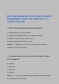 Exam Prep&colon; WGU D080 Managing in a Global Business Environment &ndash; Questions & Answers &vert; Latest 2025&sol;2026 Edition