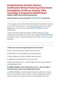 Forensic Science Certification Exam Prep 2026 &vert; Practice Questions&comma; Answers & Detailed Rationales Study Guide