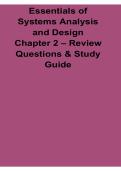 Essentials of Systems Analysis and Design Chapter 2 Review Questions and Study Guide 2025&sol; 2026