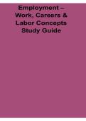 Employment Work Careers and Labor Concepts Study Guide 2025&sol; 2026