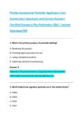 Florida Commercial Pesticide Applicator Core &NewLine;Examination Questions and Correct Answers &NewLine;&lpar;Verified Answers&rpar; Plus Rationales Q&A &vert; Instant &NewLine;Download Pdf