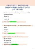 FITZ Exit Exam Questions and Correct Answers Study Guide