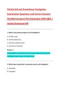 Florida Soil and Greenhouse Fumigation &NewLine;Examination Questions and Correct Answers &NewLine;&lpar;Verified Answers&rpar; Plus Rationales 2026 Q&A &vert; &NewLine;Instant Download Pdf