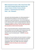 MSW Comprehensive Exam &vert;&vert; Most  Recent Exam 2026                                                     -2027 Actual Complete Real Exam Questions And &NewLine;Correct Answers &lpar;Verified  Answers&rpar; Already                  &NewLine;Graded A&plus; &vert; Guaranteed Success&excl;&excl; Newest    