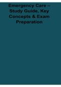 Emergency Care Study Guide Key Concepts and Exam Preparation 2025&sol; 2026