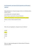 CA Chiropractic Law Exam &lpar;CCLE&rpar; Questions and Answers&vert; Updated